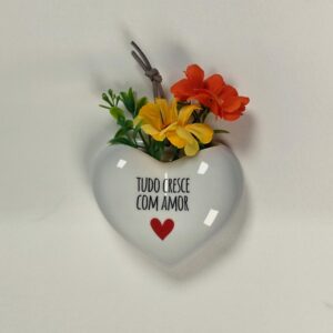 Vaso Coração Tudo Cresce