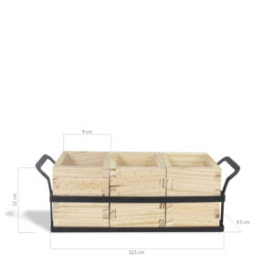 Porta Talher Preto e Pinus