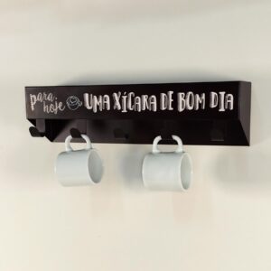 Prateleira 5 ganchos Café